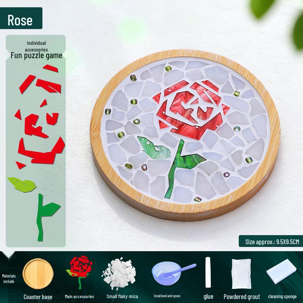 Mosaic Coaster DIY Kit: Creative Handmade Collage Art Set