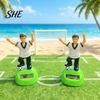 Solar Energy Car Figurine Soccer Swinging Toy for Dashboard, Nodding Football Bobblehead, Battery-free Auto Shake Decoration Vehicle Office