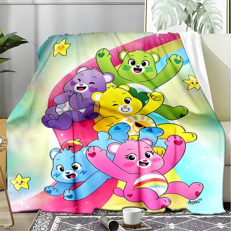 1PC Love Bears Flannel Blanket, Use for Birthday/Holiday Gift, Soft Blanket for Sofa/Bed/Camping/Office/Tourism Use,All Seasons
