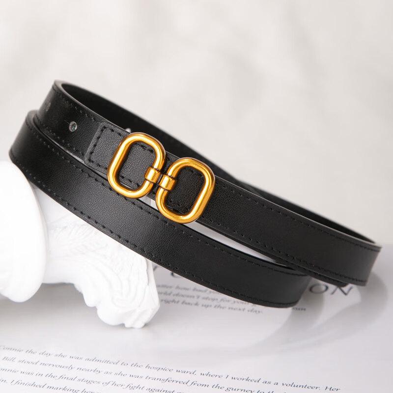 Women s Genuine Leather Thin Belt 100cm