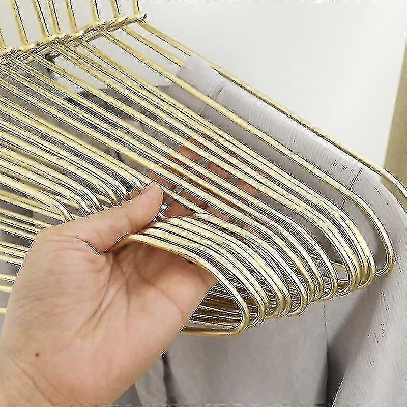 10 Pcs Clothes Hangers Heavy Duty Metal Strong Non-slip Clothing Coat Hanger For Bedroom  xi