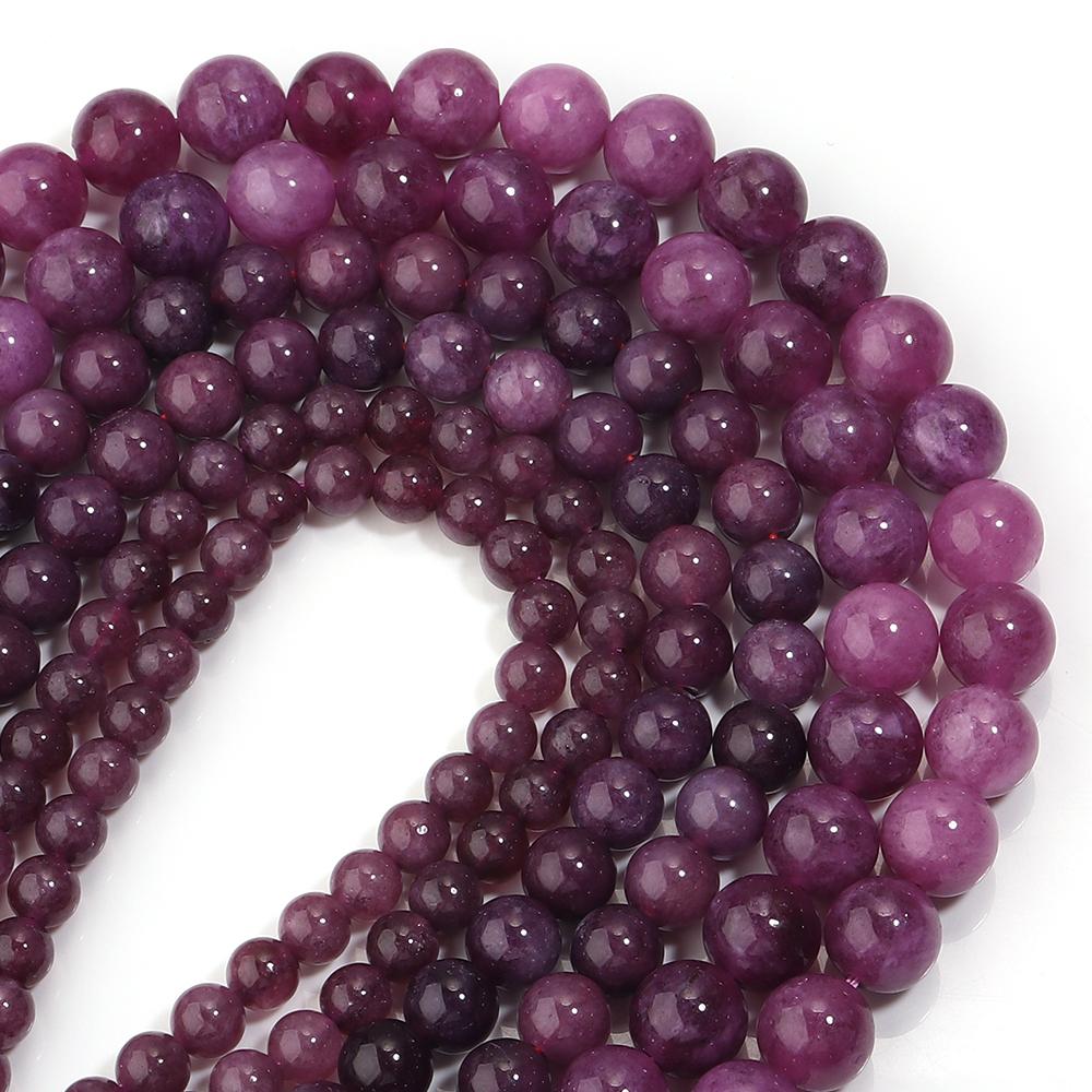 6/8/10mm Natural Amethyst Stone Beads Round Crystal Loose Spacer Beads For Jewelry Making DIY Bracelets Necklace Accessories