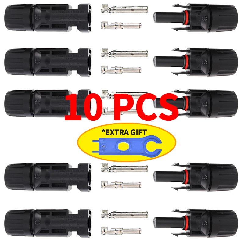 

Безкоштовна доставка 400/200/100/10 шт. Сонячний роз єм PV Штекер 1000 В DC 30 А Набір роз ємів для фотоелектричного PV/MC кабелю 2,5/4/6 мм²