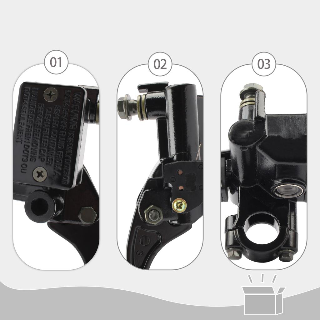 7/8" 22mm Motorcycle Brake Pump Front Master Cylinder Hydraulic Brake Lever for Scooters Mopeds Dirt Pit Bike ATV Quad Buggy