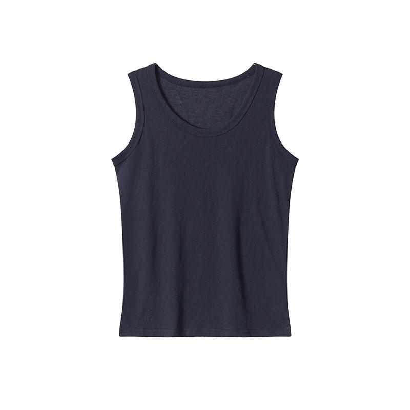 HeyHenry 2026 Women s Casual Ribbed Sleeveless Summer Tank Top Small темно-синий