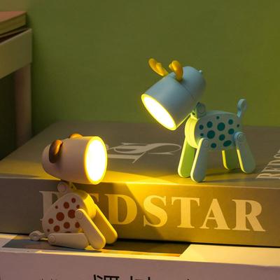 Schreibtischlampe, blendfrei, dekorativ, energiesparend, attraktiv, schöner Hund, Hirsch-Stil, LED-Buchlicht, Lesen für Zuhause