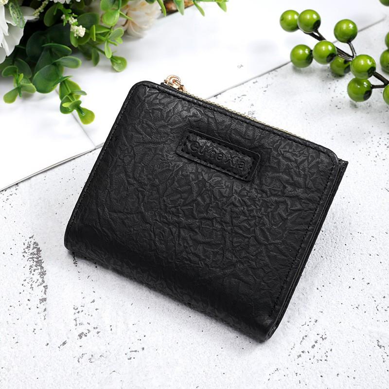 Womens Minimalist PU Leather Clutch Wallet Small Compact Multi-Functional Card Holder With Expansion Pocket
