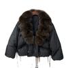 Autumn and winter new fox big fur collar white duck down jacket women's short loose casual thickened warm jacket
