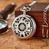 Creative Compass Pocket Watch Hollowed Out Classic Flip Compass Outdoor Hiking Chain Pendant Men Women Pocket Watch Reloj