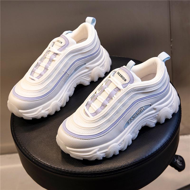 

Absorbent sole dad shoes women s spring 2025 new thick-soled heightening sports shoes women s running breathable casual women s shoes tide 35 бежевый