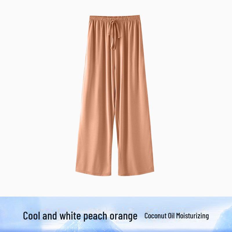 Women's Summer Modal Loose Wide-Leg Pajama Trousers - Breathable and Outdoor-Friendly Ice Silk Home Pants.