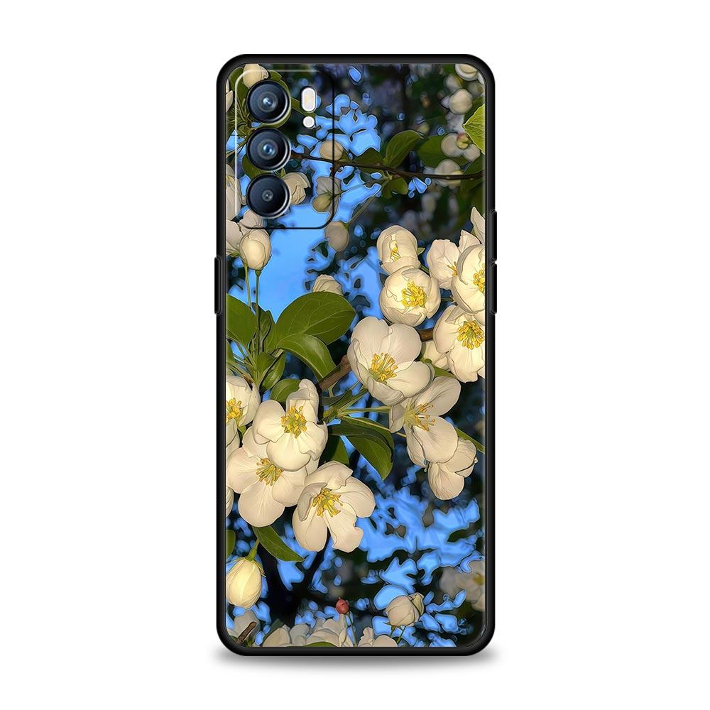 Flower Sea Pink Cherry Blossom Case For Oppo Reno14 Reno13 Reno12 11 F 10 Find X5 X9 Pro A54 5G A53 A9 A16 A78 4G A80 A98 Cover