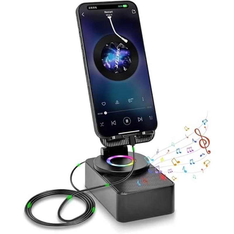 Three-in-one Mobile Phone Stand Combines a Bluetooth Speaker, a Mobile Phone Sensor Speaker, and a Mobile Phone Speaker Stand with a High-capacity