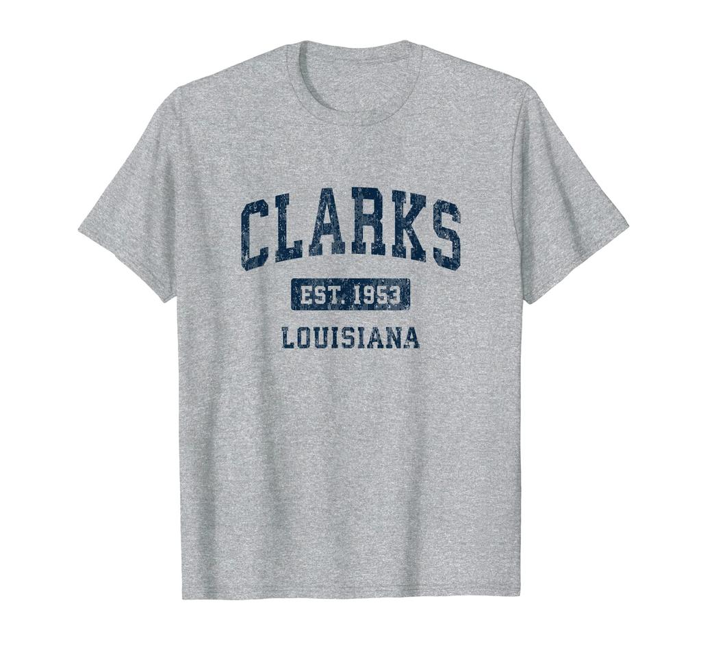 Clarks Louisiana LA Vintage Athletic Sports Design T-Shirt