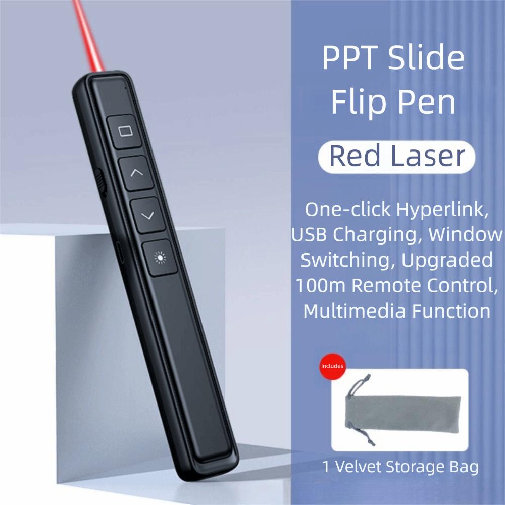 USB Charging Wireless Presentation Clicker Infrared Remote Laser Pointer  PPT Slide Advancer