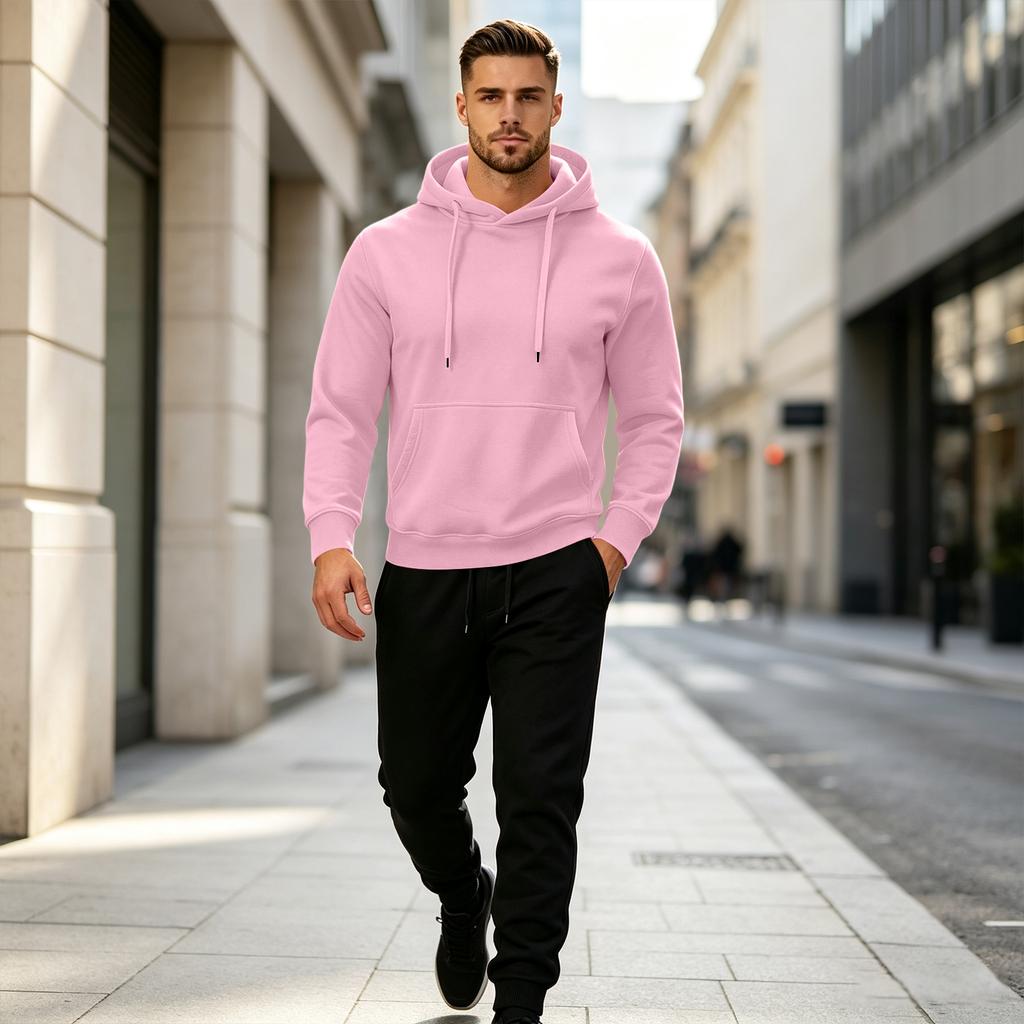 Men's Casual Sweatshirt and Jogger Set for Fall Winter Sports Training