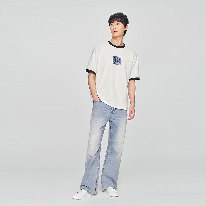 Lee Men's Casual Color-Block Print Round Neck T-Shirt