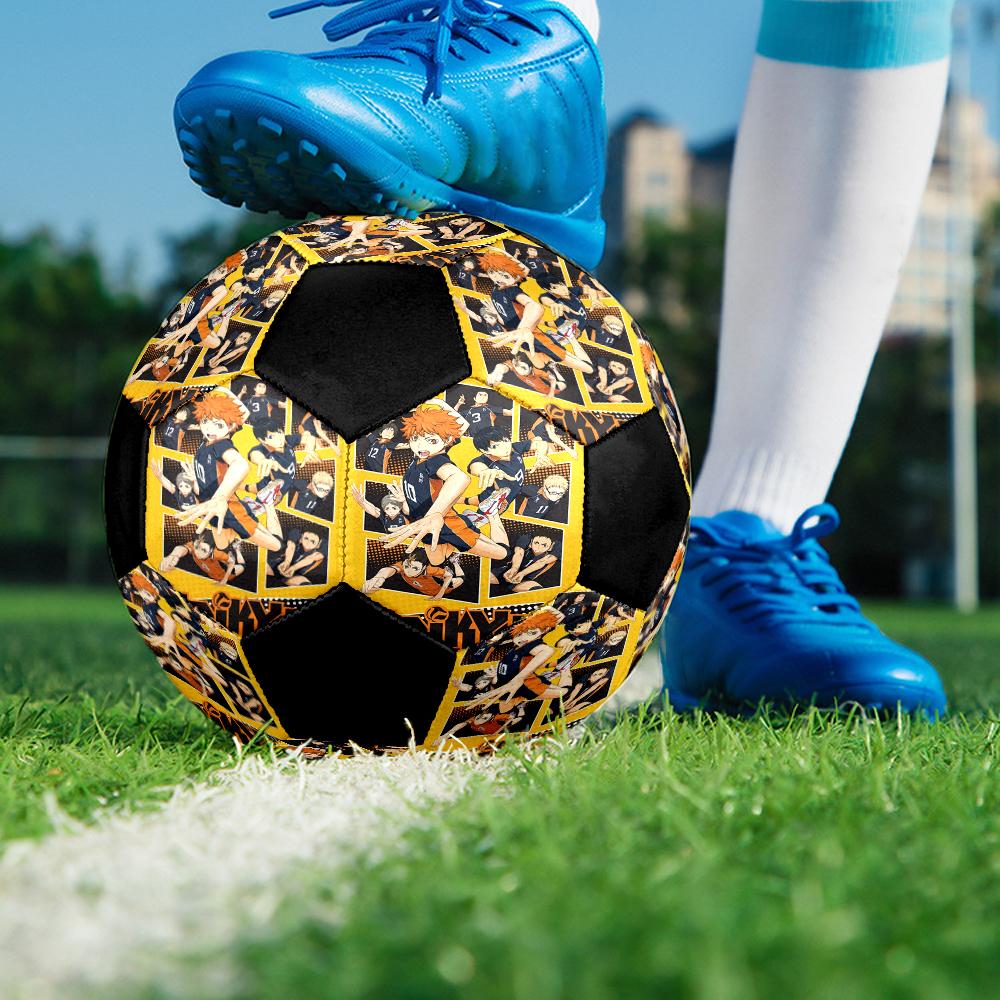 Soccer Ball Colorful Machine Stitched PVC Size 5 Team Training Competition Ready Durable High-Bounce Cool Sports Gift
