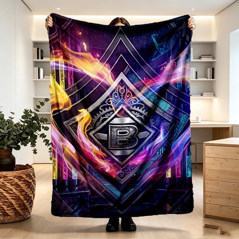 Borussia Mönchengladbach Print Decke - Weich & Bequem, für Schlafzimmer, Reisen, Sofa, Heimdekoration - Geburtstags-Weihnachtsgeschenk für Freund