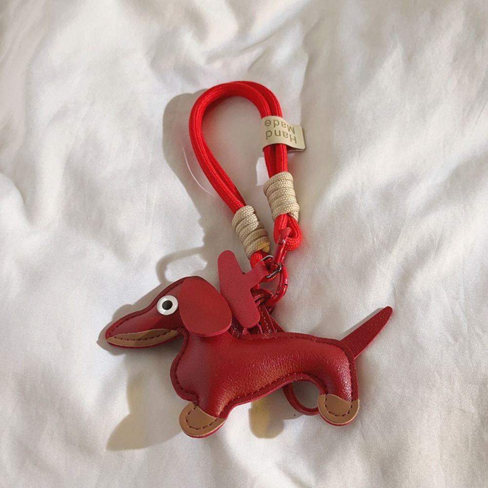 PU Leather Animals Keyring Hanging Ornament Braided Lanyard Car Key Accessories  Men