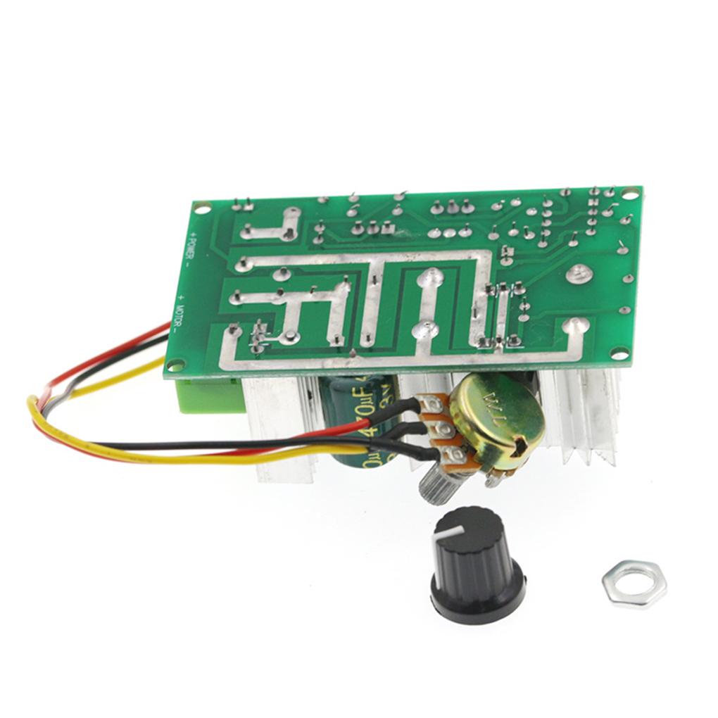Voltage Regulator DC10V-60V Governing Switch 1200W Iron Plastics Motor Governor Compact Size LED Dimming Drive Modules