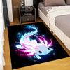 Tappeto Tappetino Antiscivolo con Stampa di Axolotl Luminosi che Nuotano nell'Acqua, Varie Misure, per Soggiorno Camera da Letto Divano Zerbino Decorazione per la Casa