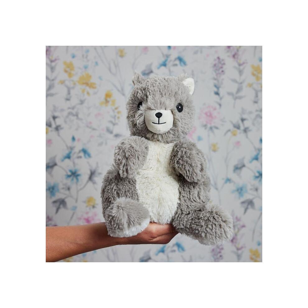 Warmies Graues Eichhörnchen - Mikrowellen-Wärmekissen mit Körnerfüllung, kuschelig & beruhigend