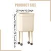 Trash Can with Wheels Household Sturdy Portable Convenient Waste Bin Wastebasket for Home Living