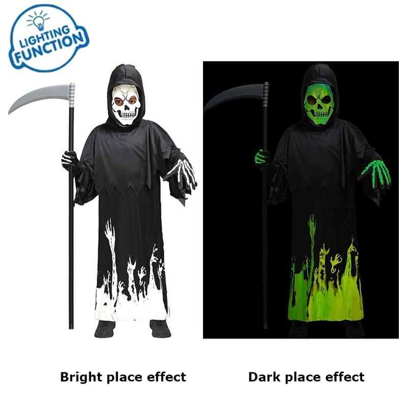Authentic Grim Reaper Cosplay Costume For Kids