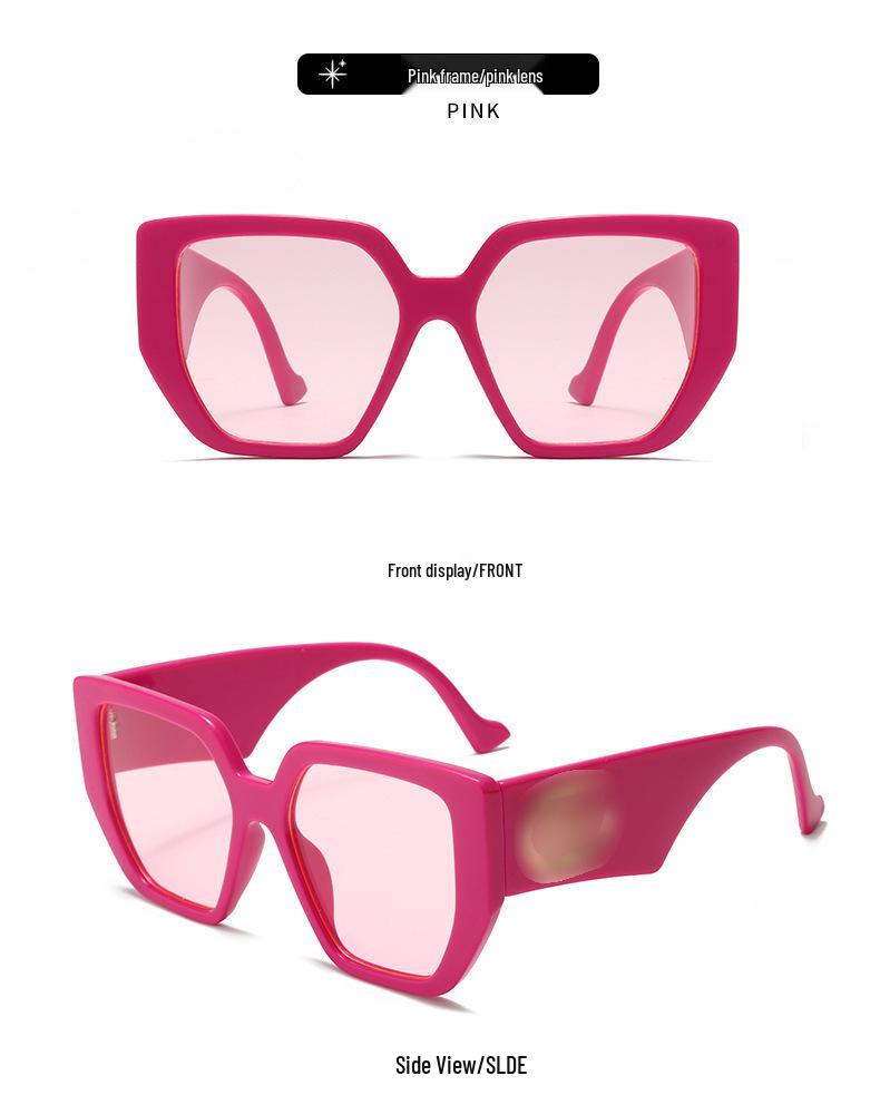New Large Frame Square Sunglasses - European & American High-end Women's Fashion Acetate Glasses