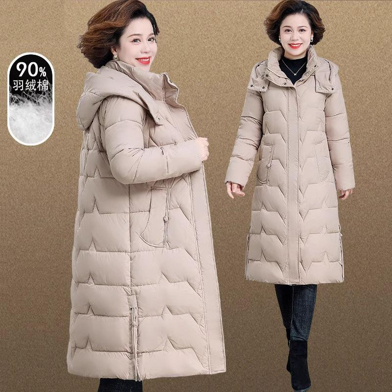 Middle-aged and elderly women's winter down jacket 2024 new mother autumn and winter long clothes women's middle-aged winter coat