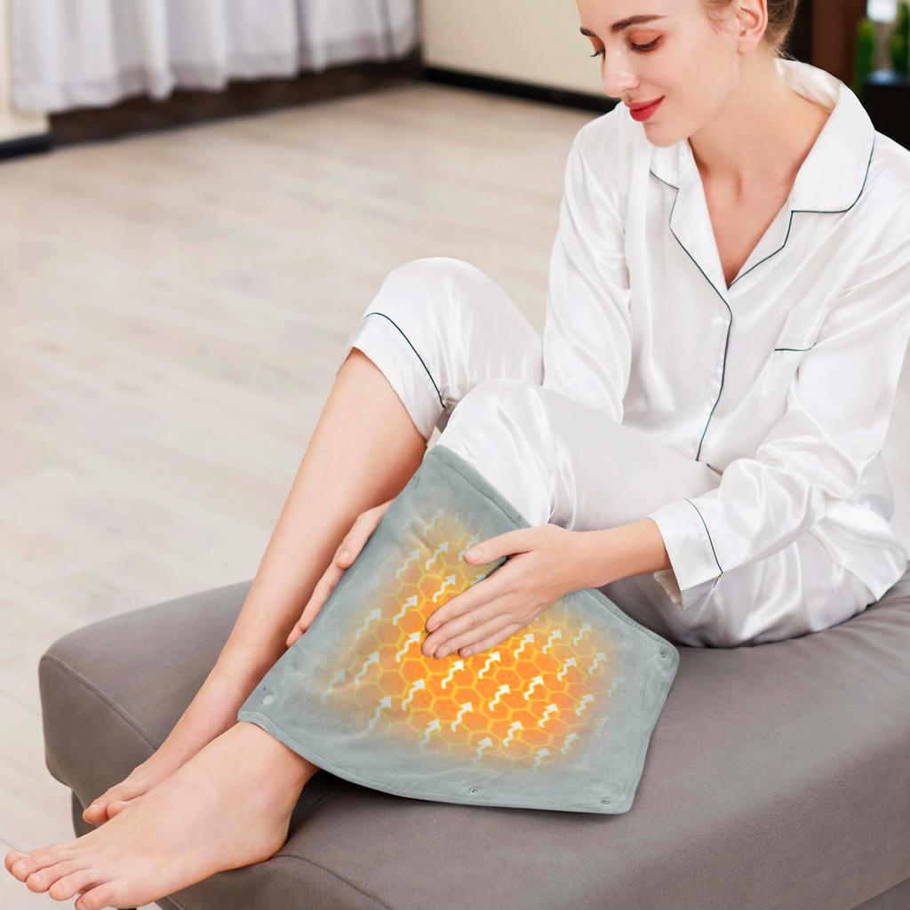 Handwärmer, Weiche Fleece-Heizhandschuhe, Heizdecke mit USB/TYP-C-Kabeln, Graphen-Handwärmer-Tasche mit 3 Heizstufen