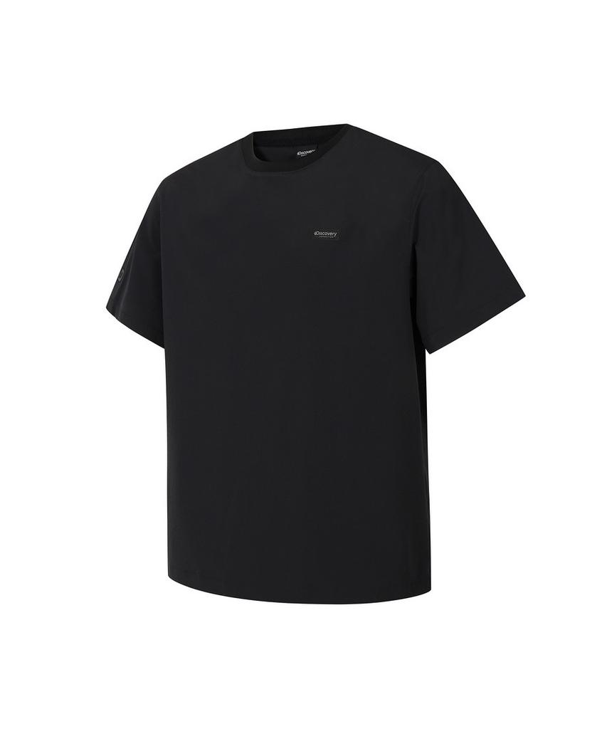 DISCOVERY EXPEDITION Uni Freshvent Essential Woven Short Sleeve T-Shirt (Black)