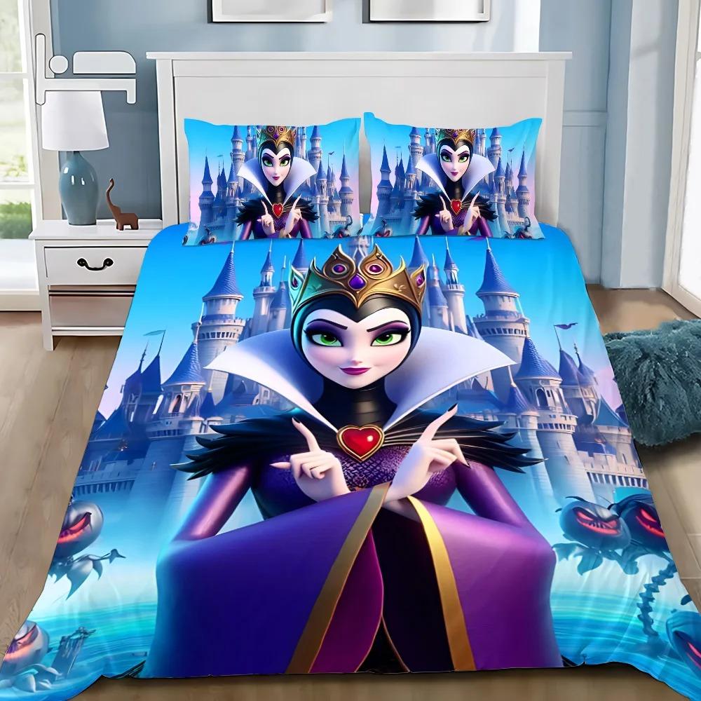 Kreslené Zločinci Maleficent Ursula Zlá Povlak na Peřinu 2/3dílné Ložní Prádlo S Povlakem na Polštář Vhodné pro Děti i Dospělé 3D Postel