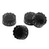 4Pcs Guitar Knob Plastic Professional 24 Fine Splines Bass Control Knob Replacement Black