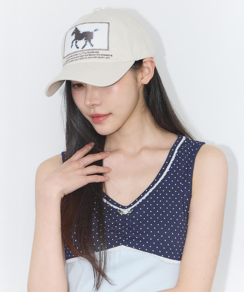 ILLIGO Pony Patch Ball Cap Cream