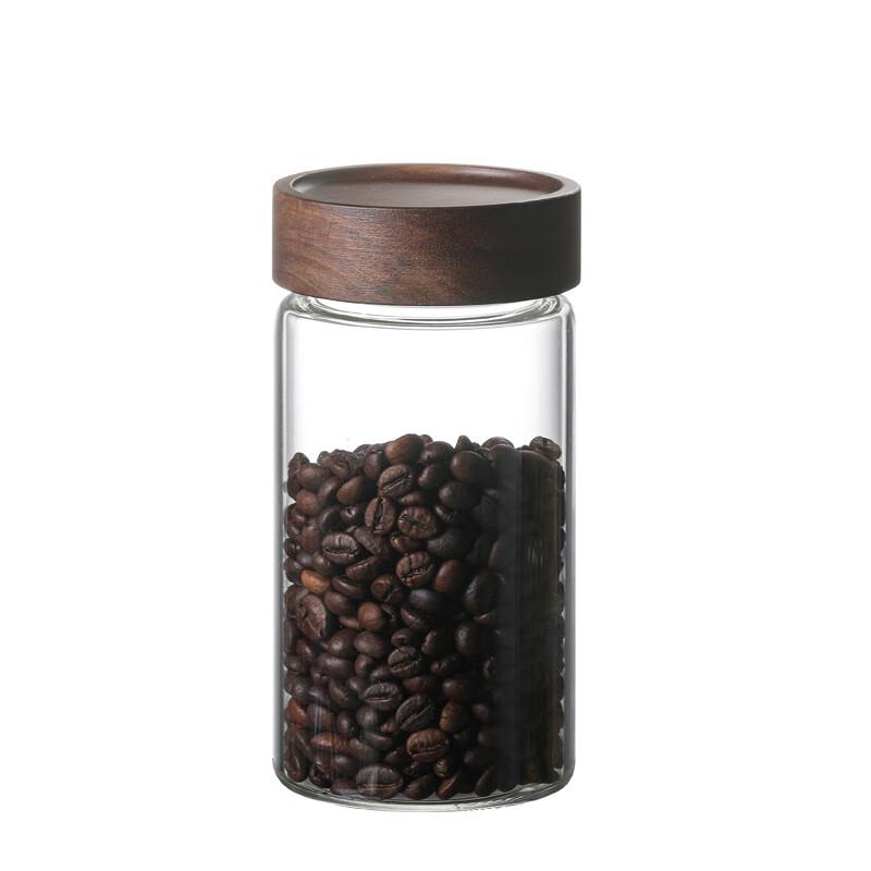 UOSU Glass Storage Jar with Acacia Wood Lid