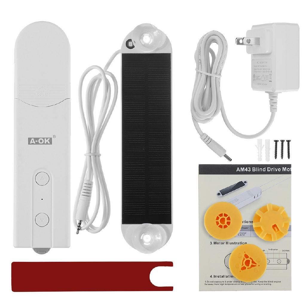 NEW Smart DIY Motorized Chain Roller Blinds Shade Shutter Drive Motor Powered By Solar Panel and Charger Bluetooth APP Control