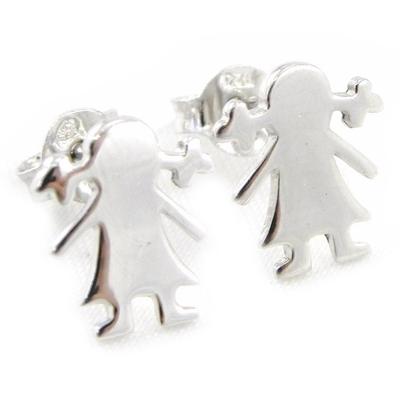[G7667] - Silver 'Girl' Earrings