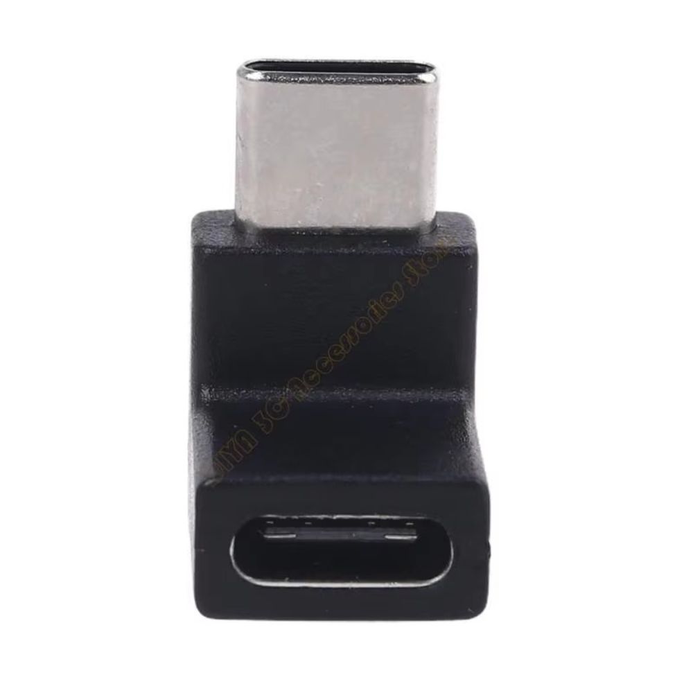 Black USB C Male to Female Adapter Plastic 90 Degree USB C Connector Type C Adapter  for Tablet