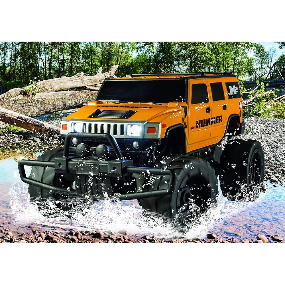 Jozen Dartmax 1/24 Scale RC Hummer H2 Yellow Remote Control Car