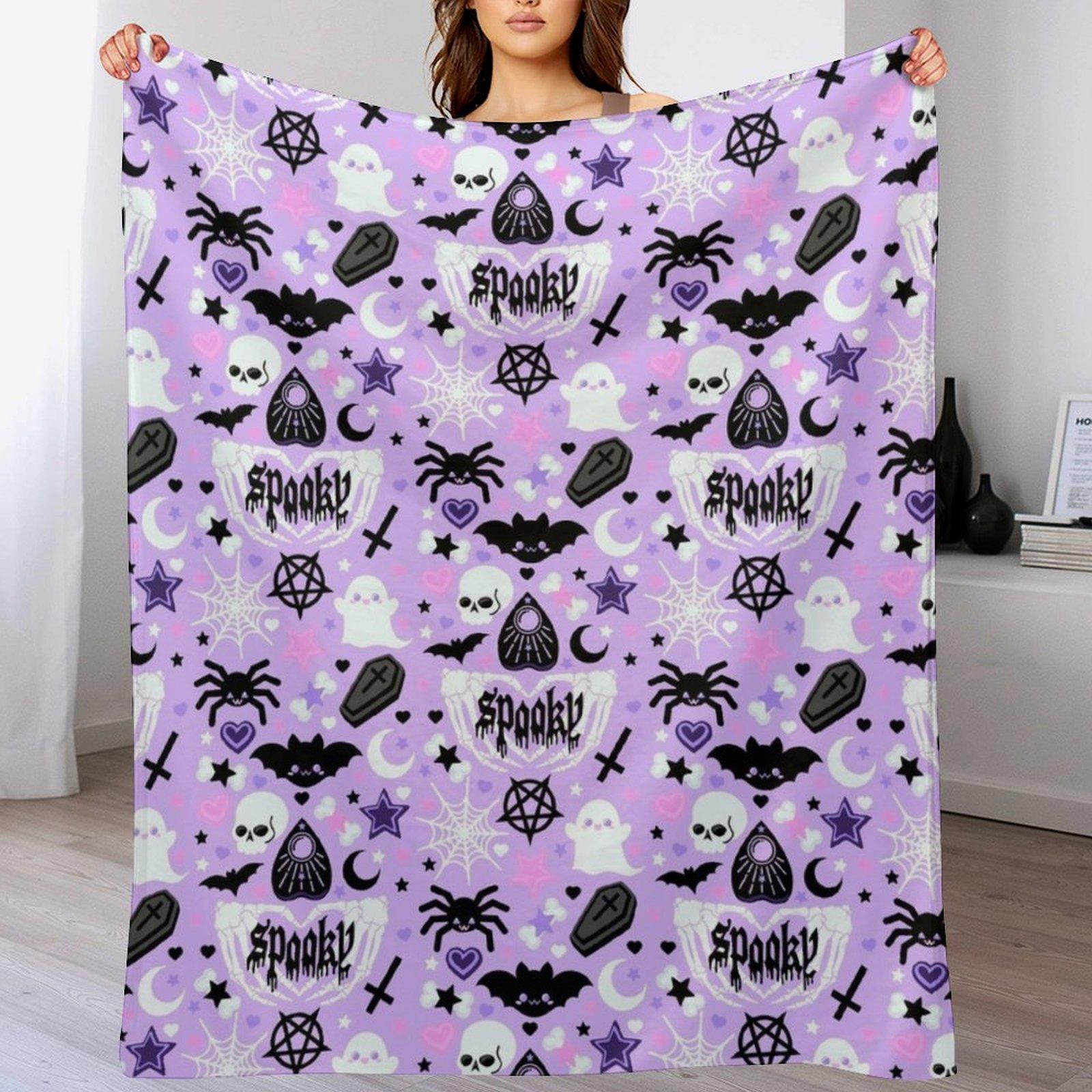 

Pastel Goth Throw Blanket Cozy Warm Blanket for Bed Room Decor 102x76cm(40x30in)