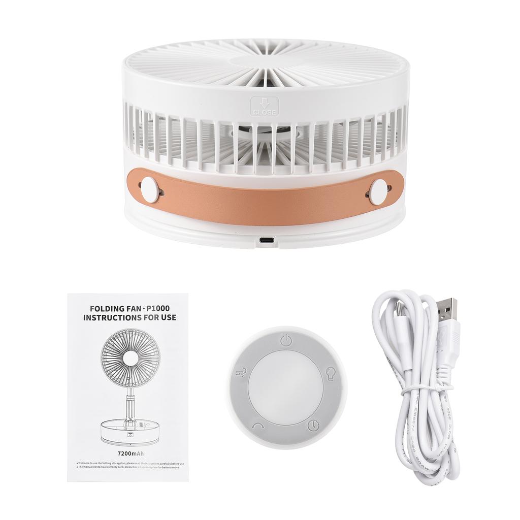 Portable Standing Fan Foldable Oscillation Telescopic Floor Fan Support 4 Wind Speed Timer 180 degrees  Back Rotate Fan
