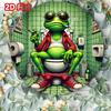 Vintage Metal Tin Sign Frog Humor Home Bar Decor