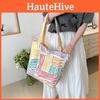Colorful Canvas Tote Bag 2024 Spring New Trend Street Style Shoulder Bag