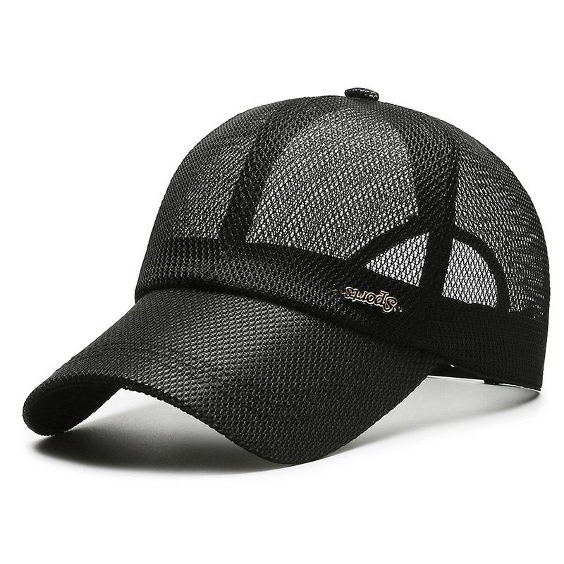 Canada Summer For Men Letter Mesh Baseball Cap Sports Sun Visor Breathable Snapback Hat Male Outdoor Stylish Simple Solid Kpop