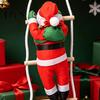Climbing Santa Claus Decoration Plush Ladder Decoration, Cute Christmas Doll Hanging Ornament with for Xmas Tree, Holiday Window, Party Decor