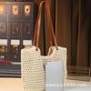 Large Capacity Bag Women'S Versatile Shoulder Vacation Beach Bag Hand-Woven Commuter Tote Bag Tide