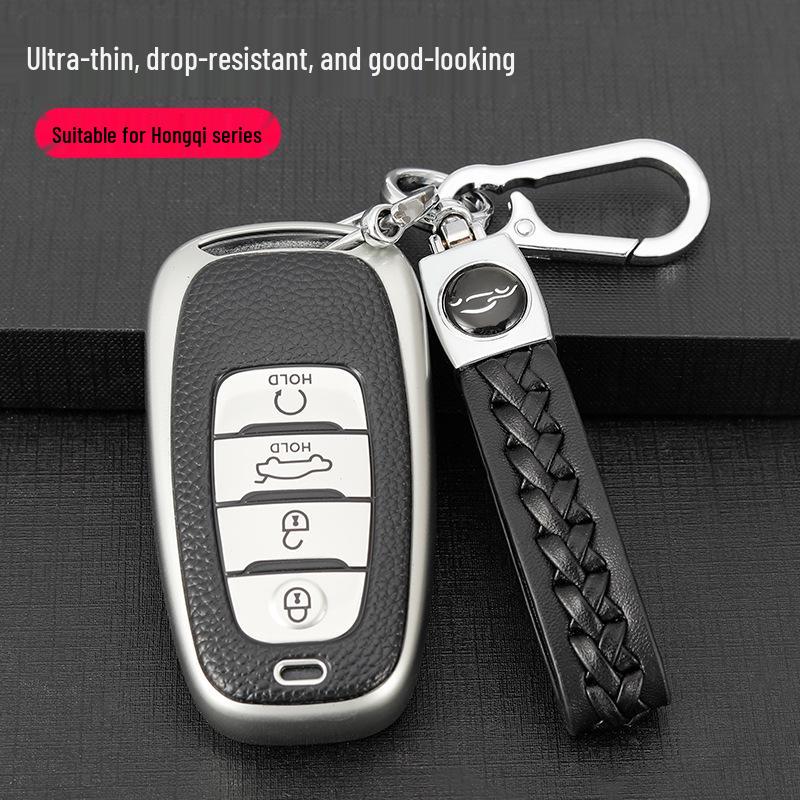 Car Key Case: Compatible with Hongqi H5, H9, E-HS9, H7, E-QM5 & HS5 Models