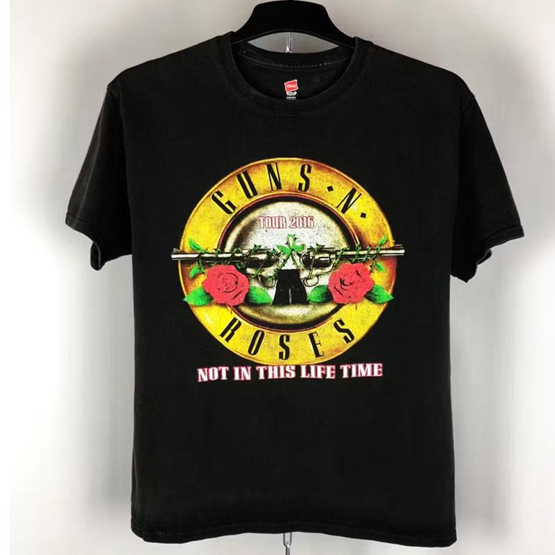 New 80s Guns N Roses Band Casual TShirt Mens and Womens Luxury Band Brand Top 2026